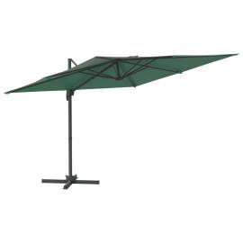 Umbrelă în consolă, stâlp din aluminiu, verde, 400x300 cm, 2 image