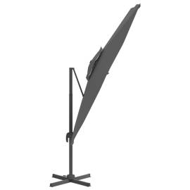 Umbrelă dublă în consolă, antracit, 400x300 cm, 4 image