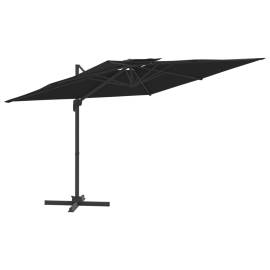 Umbrelă dublă în consolă, negru, 300x300 cm, 2 image