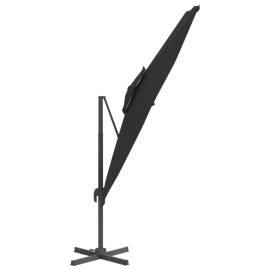 Umbrelă dublă în consolă, negru, 400x300 cm, 4 image