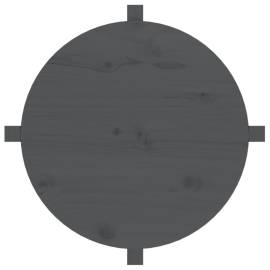 Măsuță de cafea, gri, Ø 62,5x45 cm, lemn masiv de pin, 6 image