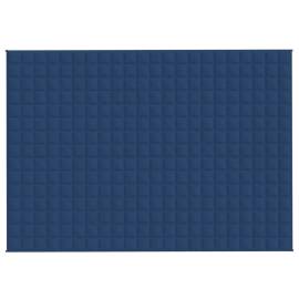 Pătură cu greutăți, albastru, 155x220 cm, 11 kg, textil, 2 image