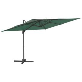 Umbrelă tip consolă, stâlp din aluminiu, verde, 300x300 cm, 2 image