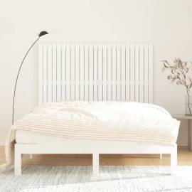 Tăblie de pat pentru perete, alb, 159,5x3x110 cm lemn masiv pin, 3 image