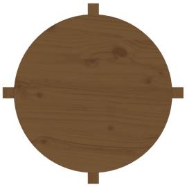 Măsuță de cafea, maro miere, Ø 62,5x45 cm, lemn masiv de pin, 6 image