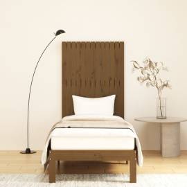 Tăblie de pat pentru perete, maro miere, 82,5x3x110 cm lemn pin, 3 image