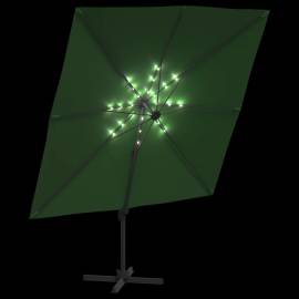 Umbrelă dublă în consolă cu led, verde, 400x300 cm, 4 image