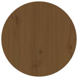 Măsuță de cafea, maro miere, Ø 40x60 cm, lemn masiv de pin, 6 image
