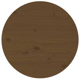 Măsuță de cafea, maro miere, Ø 45x40 cm, lemn masiv de pin, 6 image