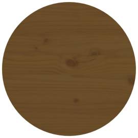 Măsuță de cafea, maro miere, Ø 55x60 cm, lemn masiv de pin, 6 image