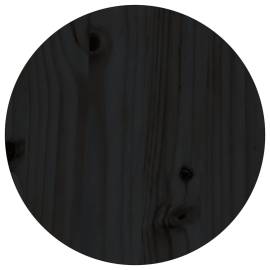 Măsuță de cafea, negru, Ø 35x35 cm, lemn masiv de pin, 6 image