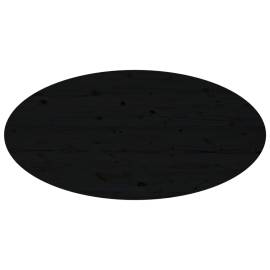 Măsuță de cafea, negru, 110x55x45 cm, lemn masiv de pin, 6 image