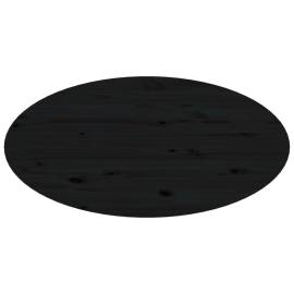 Măsuță de cafea, negru, 80x40x35 cm, lemn masiv de pin, 6 image