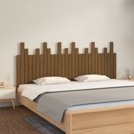 Tăblie de pat de perete, maro miere 185x3x80 cm lemn masiv pin