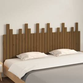 Tăblie de pat de perete, maro miere 185x3x80 cm lemn masiv pin, 3 image