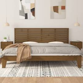Tăblie de pat pentru perete, maro miere, 166x3x63 cm, lemn pin, 3 image