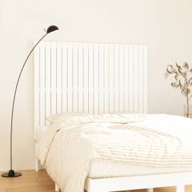 Tăblie de pat pentru perete, alb, 140x3x110 cm, lemn masiv pin
