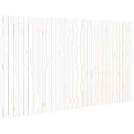 Tăblie de pat pentru perete, alb, 204x3x110 cm, lemn masiv pin, 2 image