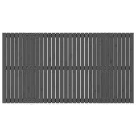 Tăblie de pat pentru perete, gri, 204x3x110 cm, lemn masiv pin, 4 image