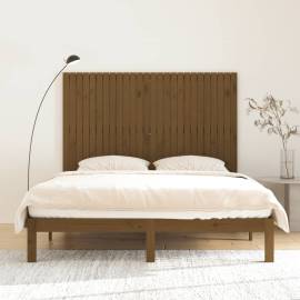 Tăblie de pat pentru perete, maro miere, 166x3x110 cm, lemn pin, 3 image