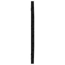 Tăblie de pat pentru perete, negru, 96x3x63 cm, lemn masiv pin, 5 image