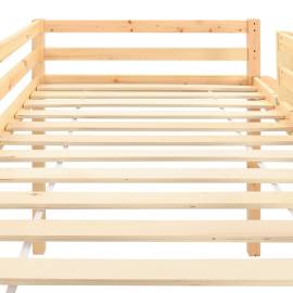 Cadru pat copii etajat cu tobogan &amp; scară 97x208cm lemn de pin, 4 image