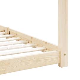Cadru pat de copii, 90 x 200 cm, lemn masiv de pin, 6 image