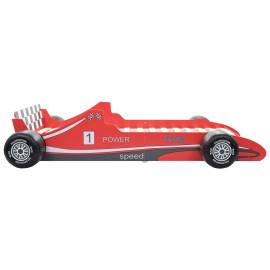 Pat pentru copii mașină de curse, roșu, 90 x 200 cm, 4 image