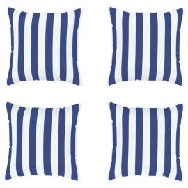 Perne decorative, 4 buc., albastru și alb, 40x40 cm, textil, 2 image