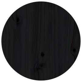 Măsuță de cafea, negru, Ø 40x60 cm, lemn masiv de pin, 6 image