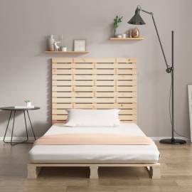 Tăblie de pat pentru perete, 106x3x91,5 cm, lemn masiv de pin, 3 image