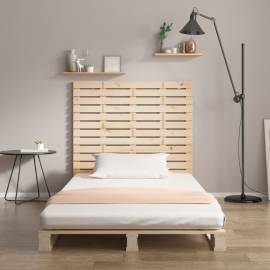 Tăblie de pat pentru perete, 126x3x91,5 cm, lemn masiv de pin, 3 image