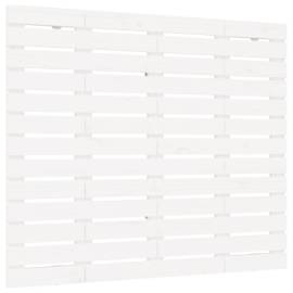 Tăblie de pat pentru perete, alb, 146x3x91,5 cm, lemn masiv pin, 2 image
