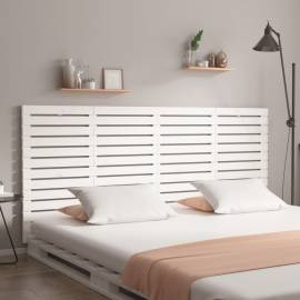 Tăblie de pat pentru perete, alb, 166x3x91,5 cm, lemn masiv pin