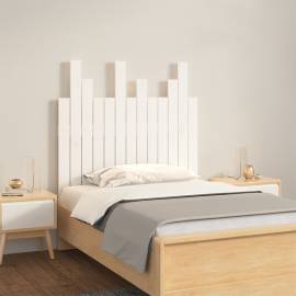 Tăblie de pat pentru perete, alb, 82,5x3x80 cm, lemn masiv pin