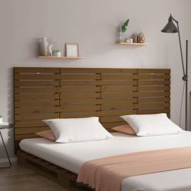 Tăblie de pat pentru perete, maro miere, 206x3x91,5 cm lemn pin