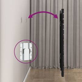 Tăblie de pat pentru perete, negru, 81x3x91,5 cm lemn masiv pin, 6 image