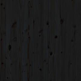 Tăblie de pat pentru perete, negru 126x3x91,5 cm lemn masiv pin, 7 image