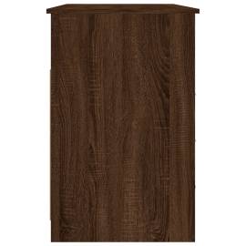 Birou cu sertare, stejar maro, 102x50x76 cm, lemn prelucrat, 8 image