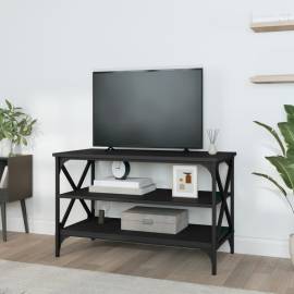 Comodă tv, negru, 80x40x50 cm, lemn prelucrat, 3 image