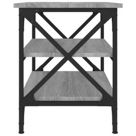 Măsuță laterală, gri sonoma, 55x38x45 cm, lemn prelucrat, 6 image