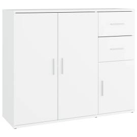 Servantă, alb, 91x29,5x75 cm, lemn prelucrat, 2 image