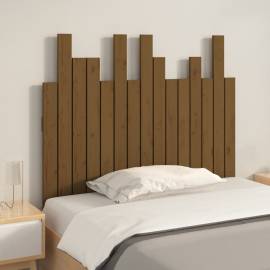 Tăblie de pat de perete, maro miere 95,5x3x80 cm lemn masiv pin, 3 image