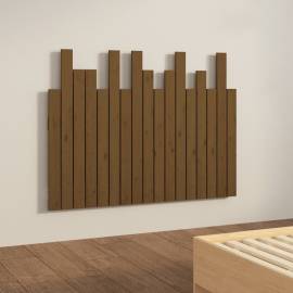 Tăblie de pat pentru perete, maro miere, 108x3x80 cm, lemn pin, 4 image