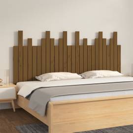 Tăblie de pat pentru perete, maro miere, 166x3x80 cm, lemn pin