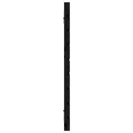 Tăblie de pat pentru perete, negru, 156x3x63 cm, lemn masiv pin, 5 image