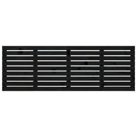 Tăblie de pat pentru perete, negru, 206x3x63 cm lemn masiv pin, 4 image