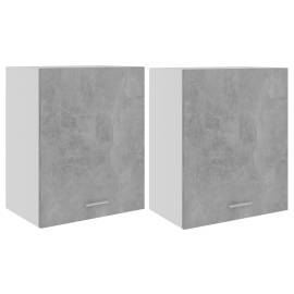 Dulapuri suspendate, 2 buc., gri beton, 50x31x60 cm, pal, 2 image