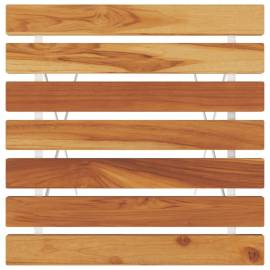 Masă de bistro pliabilă 55x54x71 cm lemn masiv de acacia & oțel, 5 image