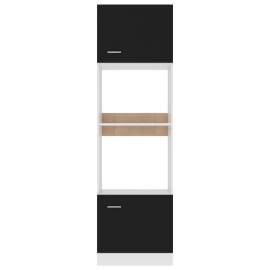 Dulap cuptor microunde, negru, 60 x 57 x 207 cm, pal, 6 image